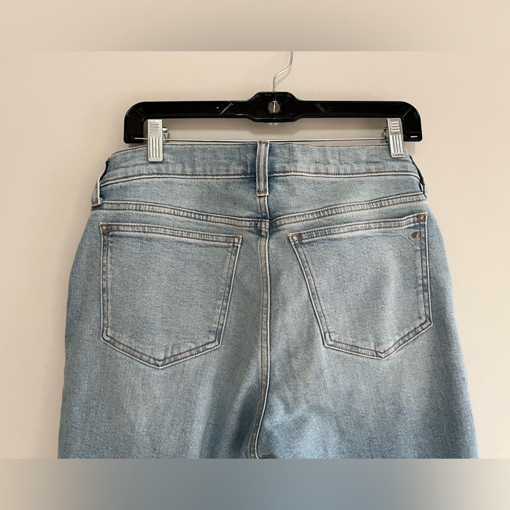 Madewell The Maternity Side-Panel Perfect Vntg Distressed Jeans, Light Blue, 28 - Picture 8 of 14